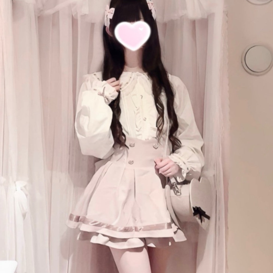 TIERED SKIRT MEDIUM BLACK / MEDIUM PEACH