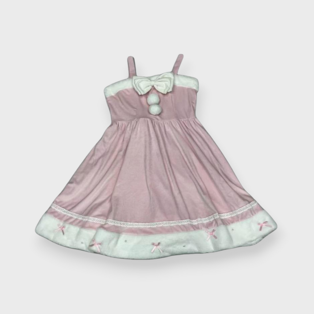 RIBBON CAMISOLE COLOR-BLOCK DRESS LIGHT WHITE / MEDIUM PEACH