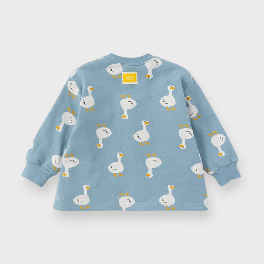 KIDS ALL-OVER PATTERN BABY OUTERWEAR MEDIUM LIGHT BLUE (90CM)
