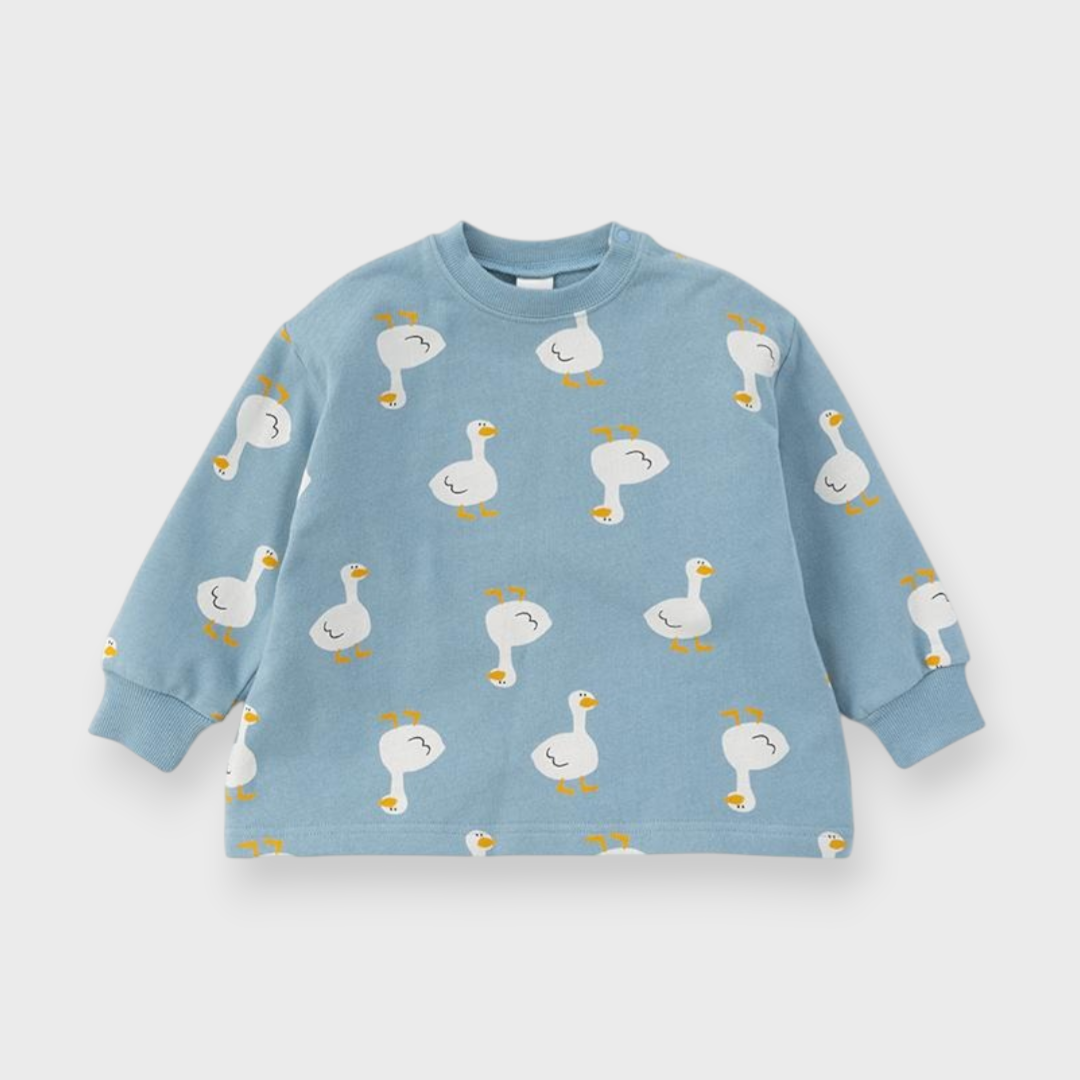 KIDS ALL-OVER PATTERN BABY OUTERWEAR MEDIUM LIGHT BLUE (90CM)