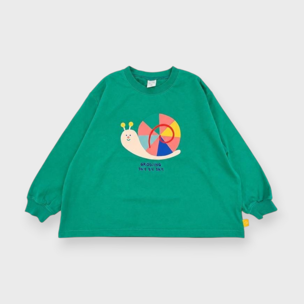 KIDS BABY T-SHIRT MEDIUM GREEN (90CM)