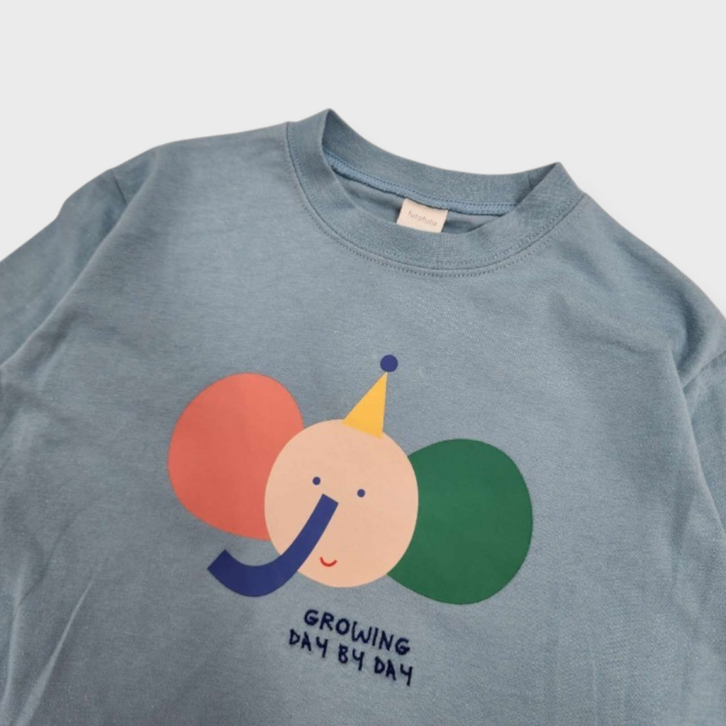 KIDS BABY T-SHIRT MEDIUM LIGHT BLUE (90CM)