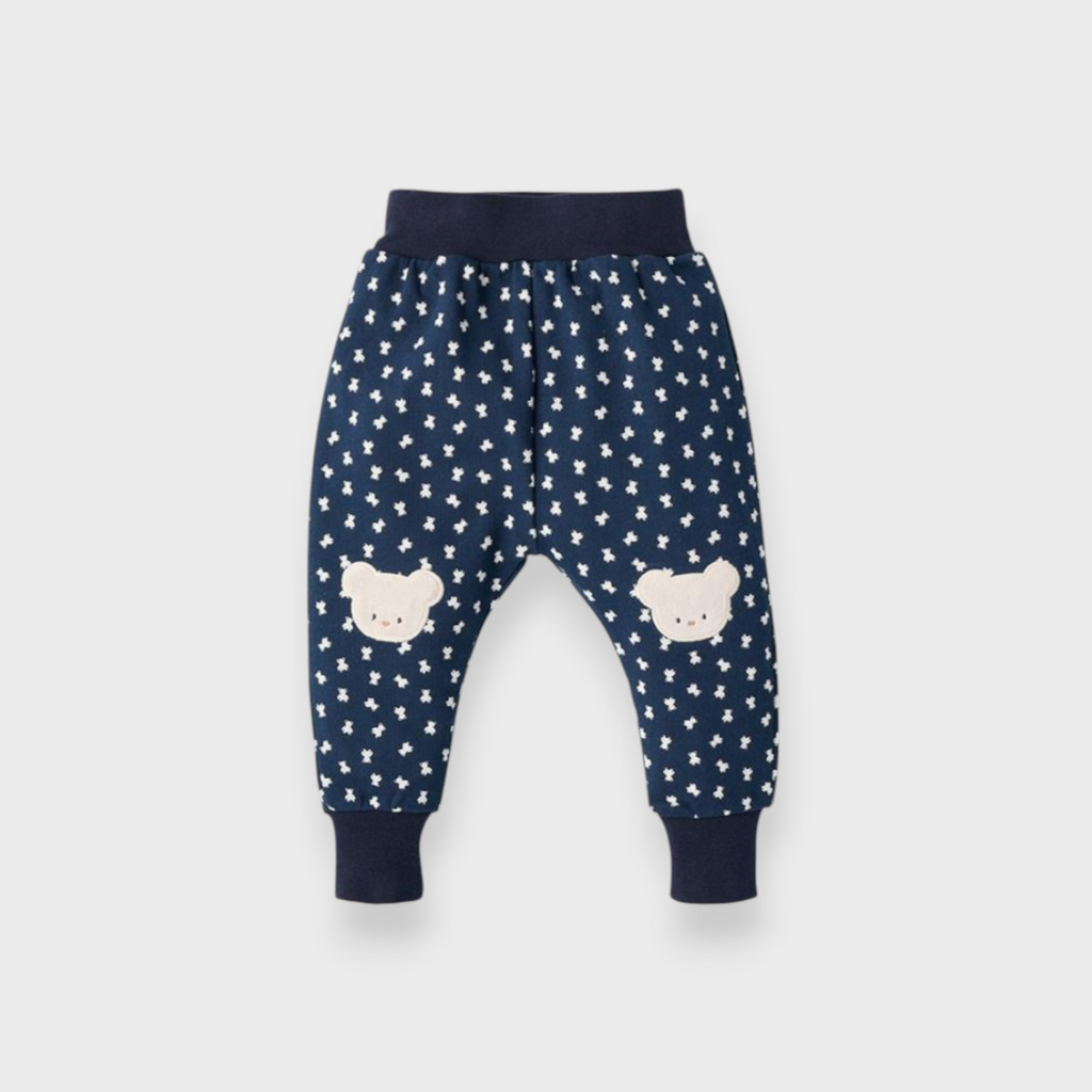 KIDS JACQUARD BABY PANTS MEDIUM BROWN / MEDIUM NAVY (90CM)