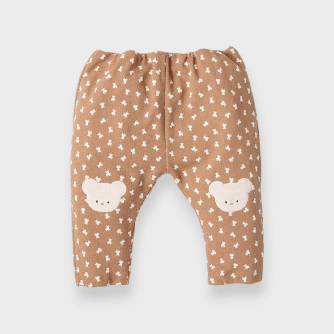 KIDS JACQUARD BABY PANTS MEDIUM BROWN / MEDIUM NAVY (90CM)