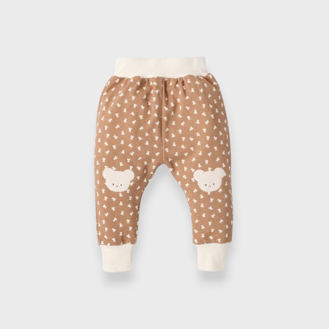 KIDS JACQUARD BABY PANTS MEDIUM BROWN / MEDIUM NAVY (90CM)