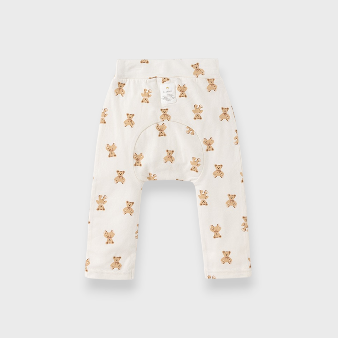 KIDS ALL-OVER PATTERN BABY PANTS MEDIUM WHITE (90CM)
