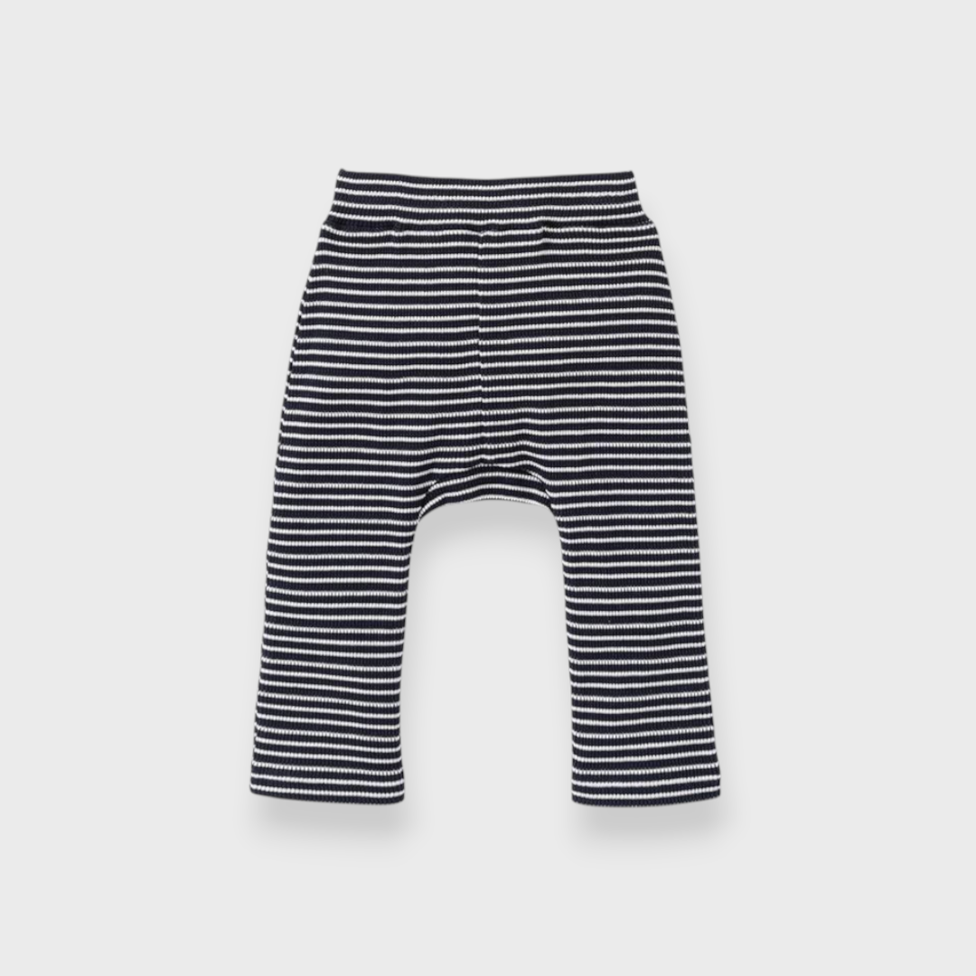 KIDS WAFFLE BABY SALOPETTE MEDIUM BLACK / MEDIUM NAVY (90CM)