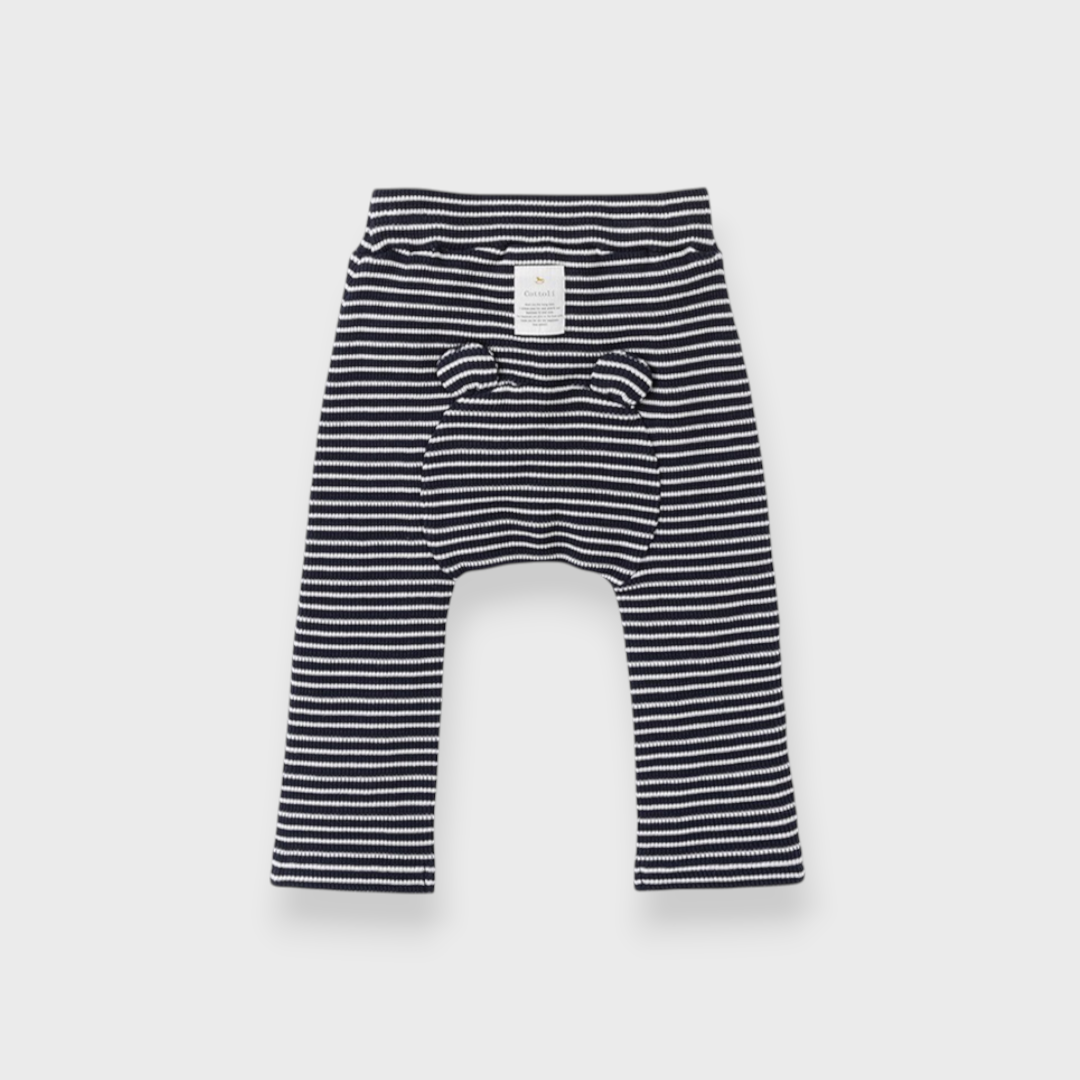 KIDS WAFFLE BABY SALOPETTE MEDIUM BLACK / MEDIUM NAVY (90CM)