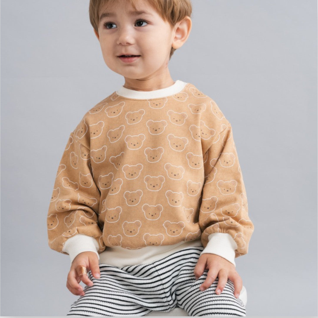 KIDS JACQUARD BABY OUTERWEAR LIGHT ORANGE (90CM)
