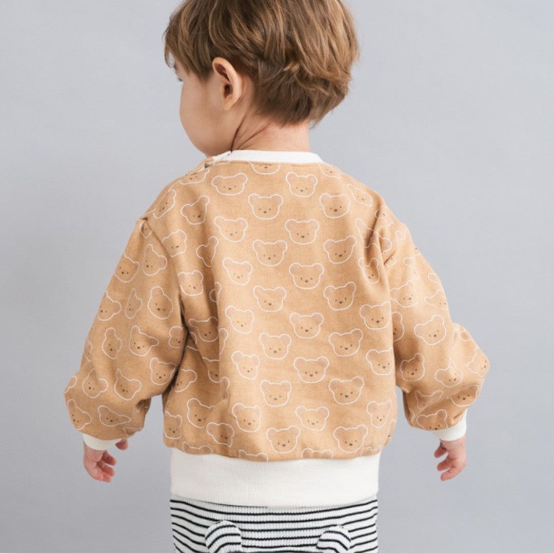 KIDS JACQUARD BABY OUTERWEAR LIGHT ORANGE (90CM)