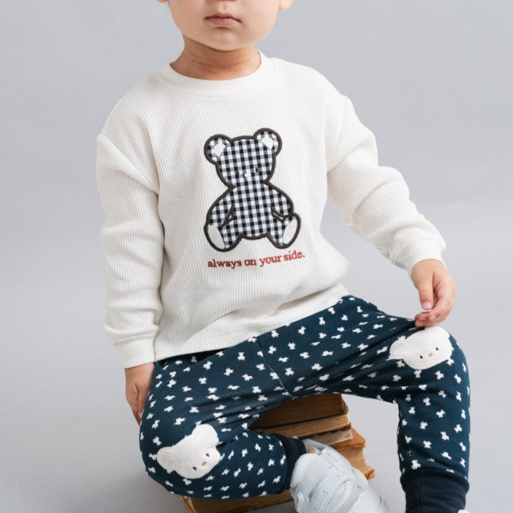 KIDS WAFFLE BABY T-SHIRT MEDIUM WHITE (90CM)