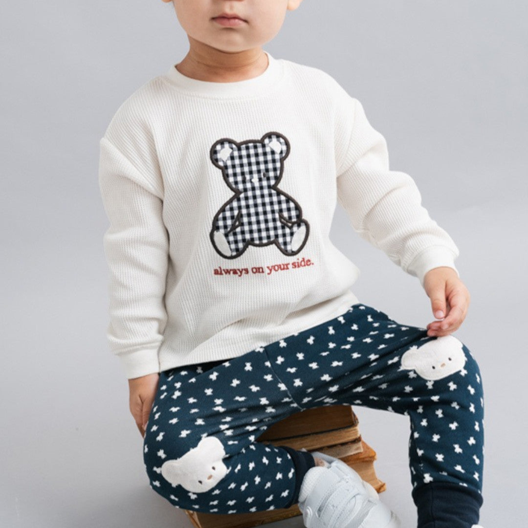 KIDS WAFFLE BABY T-SHIRT MEDIUM WHITE (90CM)