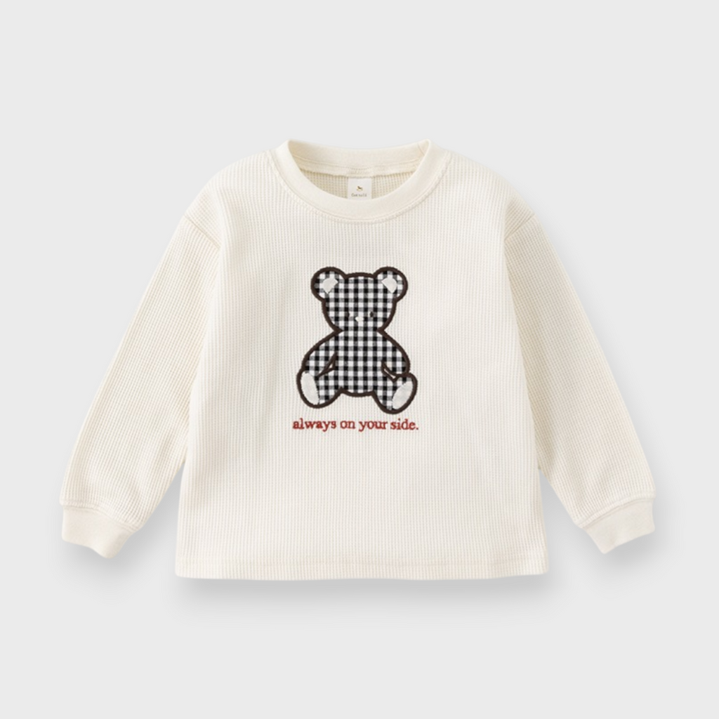 KIDS WAFFLE BABY T-SHIRT MEDIUM WHITE (90CM)