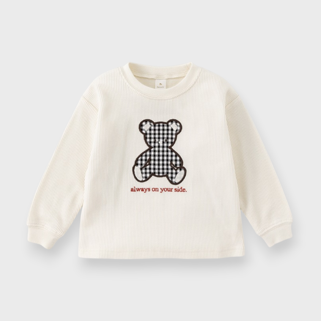 KIDS WAFFLE BABY T-SHIRT MEDIUM WHITE (90CM)