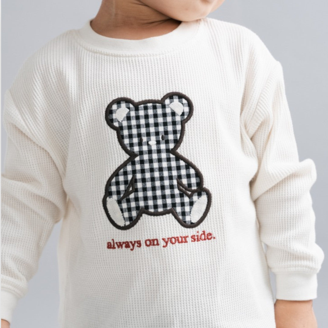 KIDS WAFFLE BABY T-SHIRT MEDIUM WHITE (90CM)
