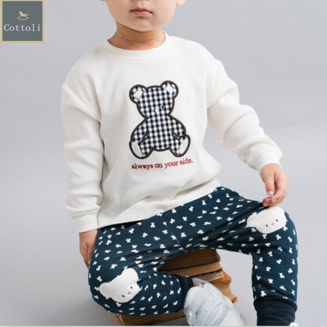KIDS WAFFLE BABY T-SHIRT MEDIUM WHITE (90CM)