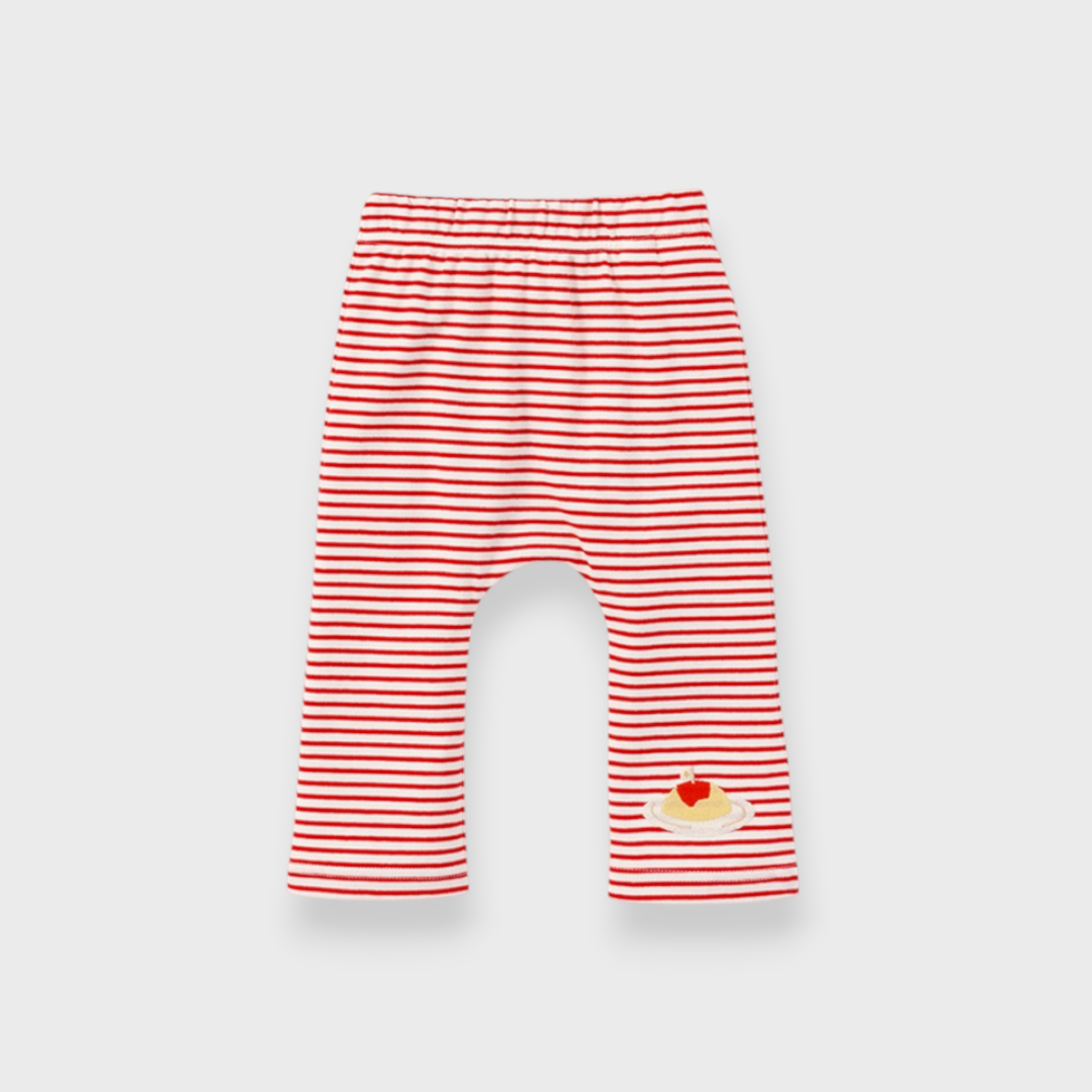 KIDS BABY PANTS MEDIUM RED (90CM)