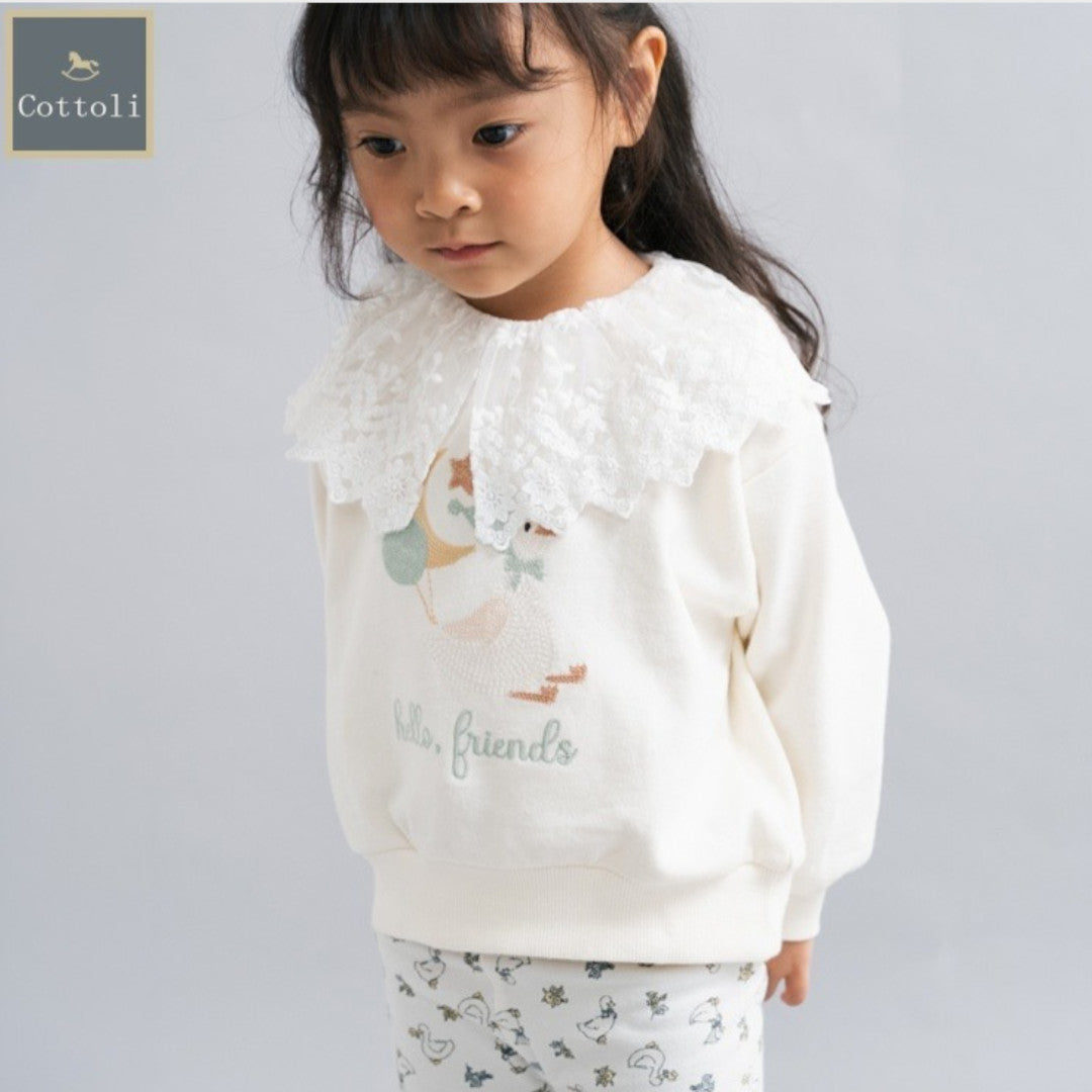 KIDS LACE BABY OUTERWEAR MEDIUM WHITE (90CM)