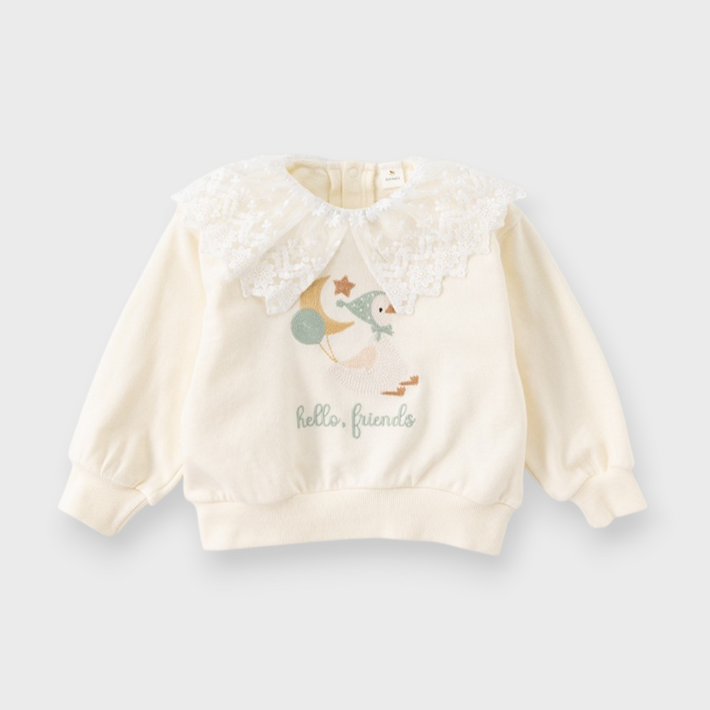 KIDS LACE BABY OUTERWEAR MEDIUM WHITE (90CM)