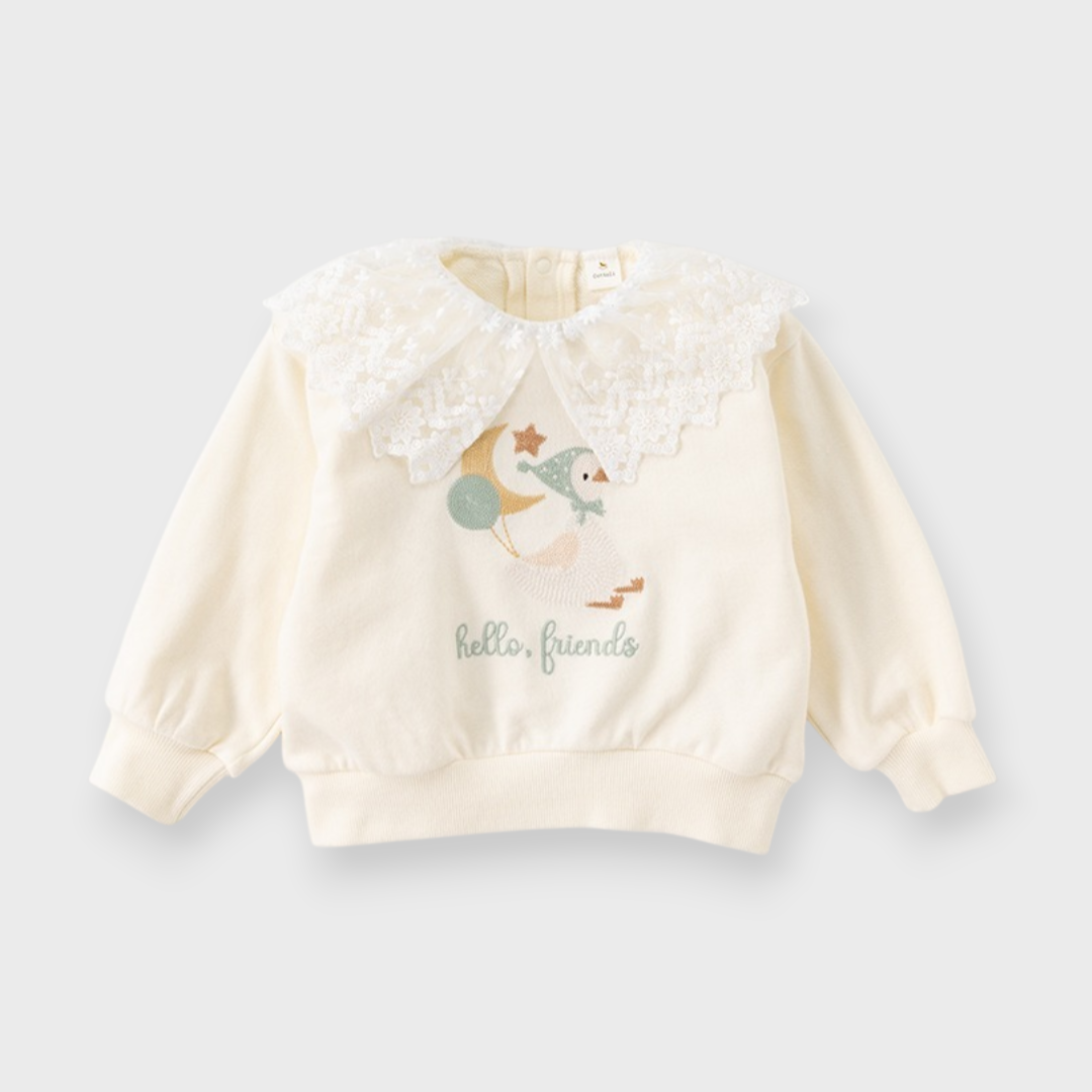 KIDS LACE BABY OUTERWEAR MEDIUM WHITE (90CM)