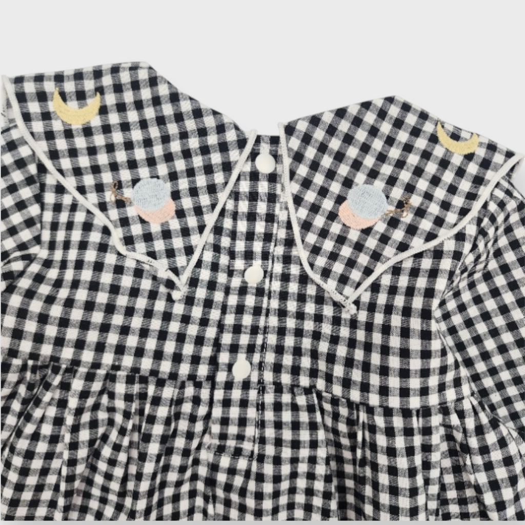 KIDS ALL-OVER PATTERN BABY TUNIC MEDIUM BLACK (90CM)