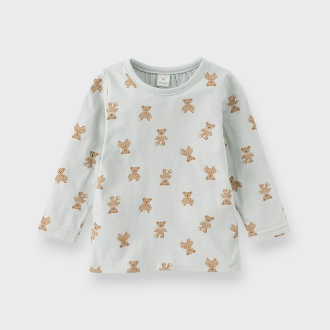 KIDS ALL-OVER PATTERN BABY T-SHIRT MEDIUM WHITE / MEDIUM YELLOW / LIGHT BLUE (90CM)