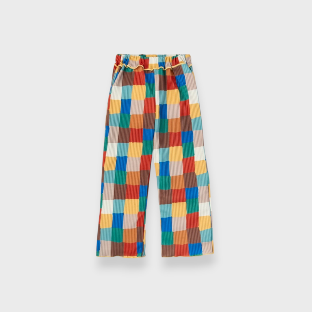 KIDS PLEATED PANTS MEDIUM WHITE (100-120CM)