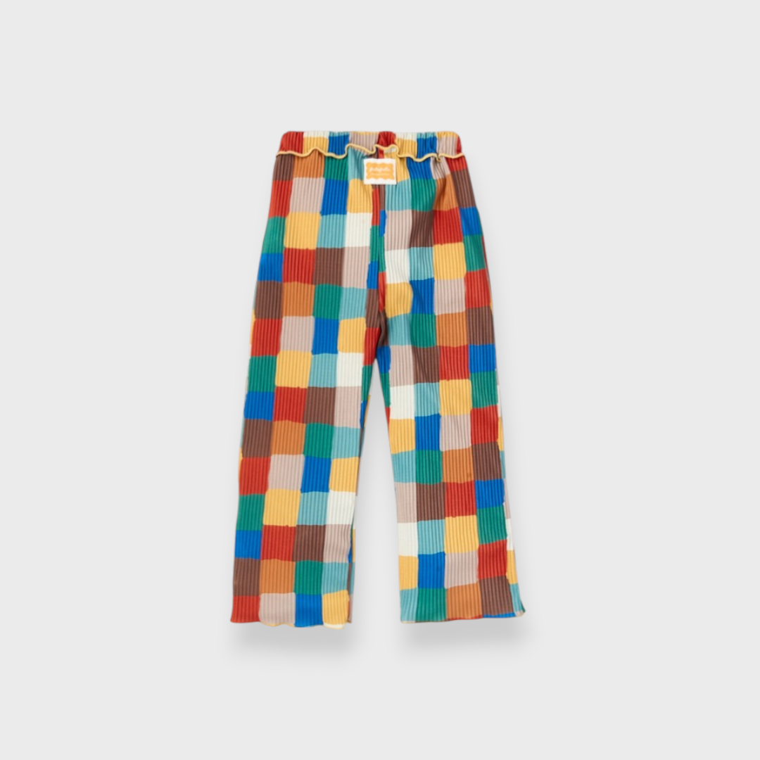 KIDS PLEATED PANTS MEDIUM WHITE (100-120CM)
