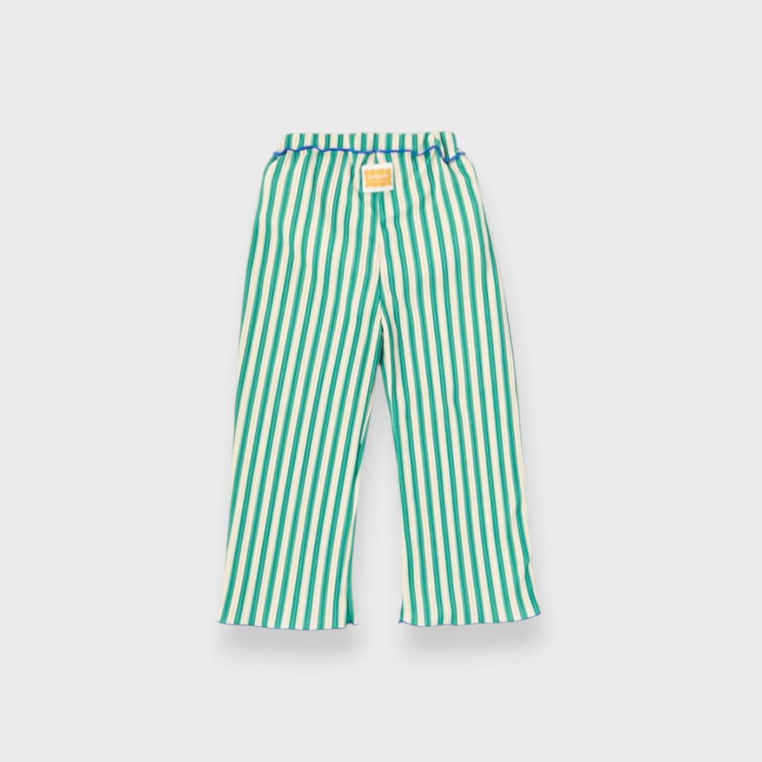 KIDS PLEATED PANTS MEDIUM GREEN (100-120CM)