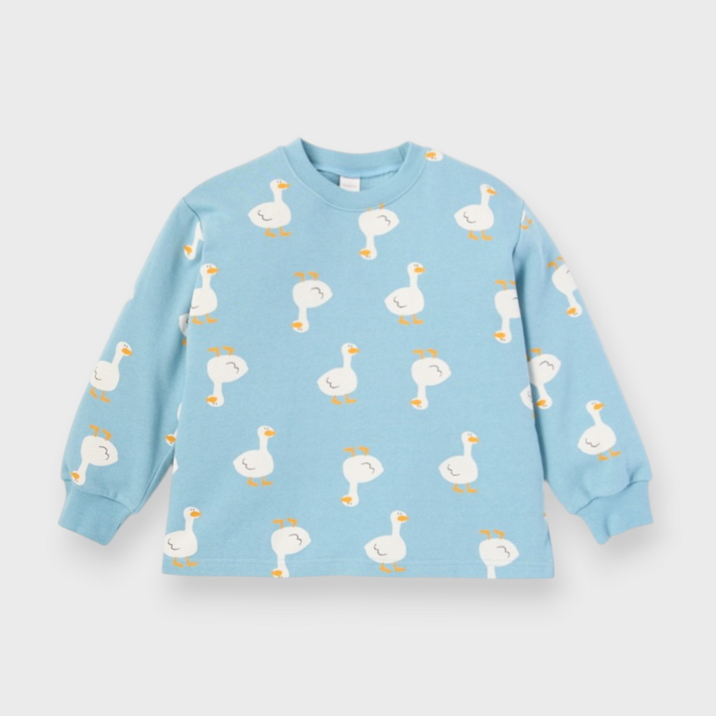 KIDS ALL-OVER PATTERN OUTERWEAR MEDIUM LIGHT BLUE (100-120CM)