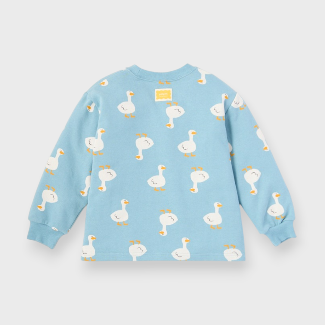 KIDS ALL-OVER PATTERN OUTERWEAR MEDIUM LIGHT BLUE (100-120CM)