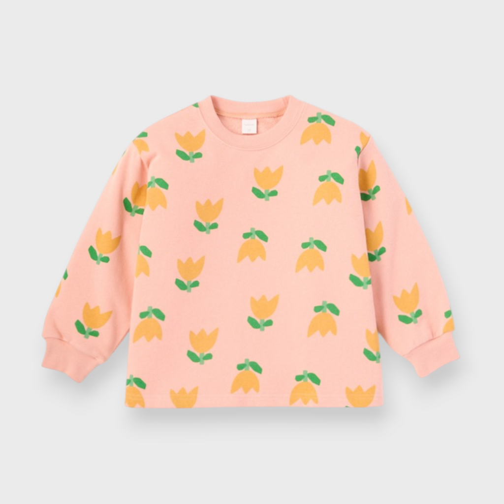 KIDS ALL-OVER PATTERN OUTERWEAR MEDIUM ORANGE (100-120CM)