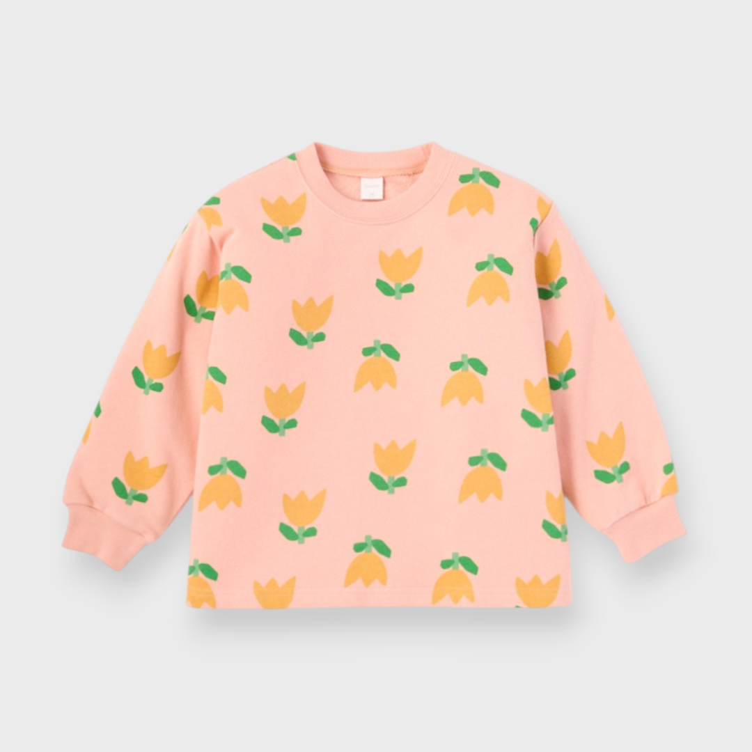 KIDS ALL-OVER PATTERN OUTERWEAR MEDIUM ORANGE (100-120CM)