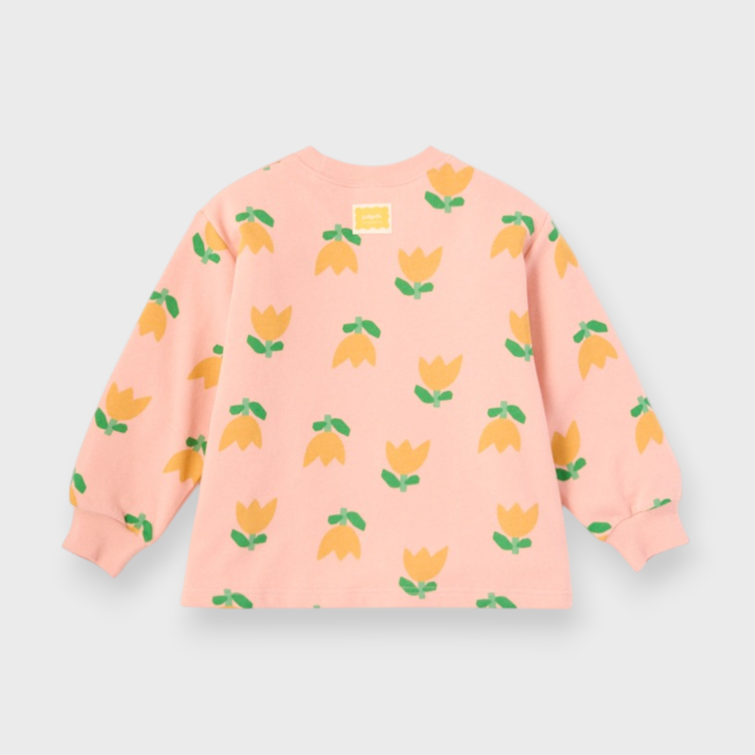KIDS ALL-OVER PATTERN OUTERWEAR MEDIUM ORANGE (100-120CM)