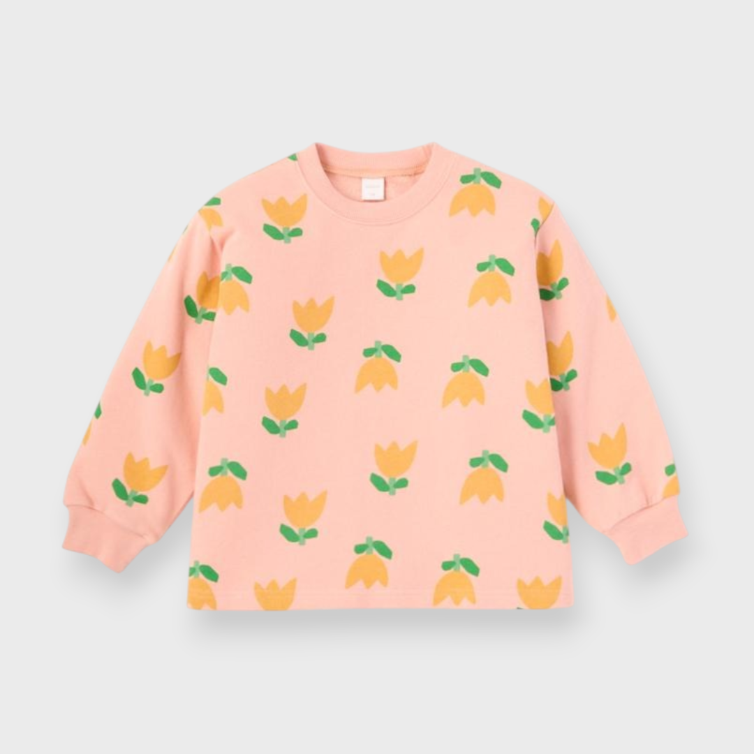 KIDS ALL-OVER PATTERN OUTERWEAR MEDIUM ORANGE (100-120CM)