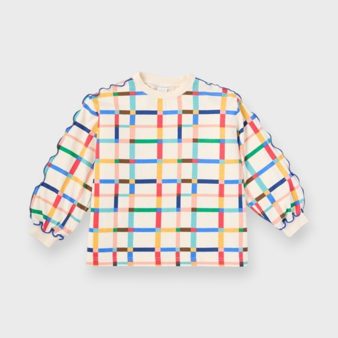 KIDS ALL-OVER PATTERN T-SHIRT MEDIUM WHITE (100-120CM)