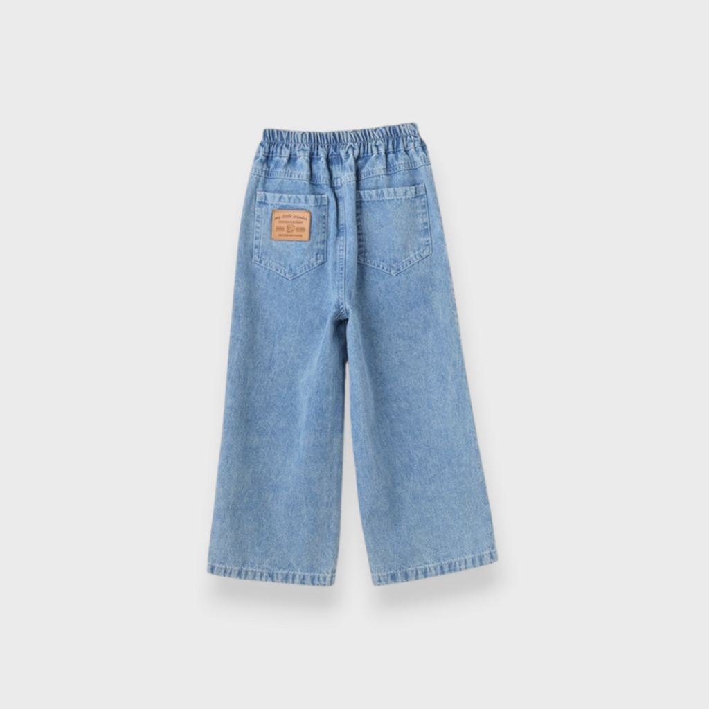 KIDS PANTS MEDIUM BLACK / MEDIUM LIGHT BLUE (100-120CM)